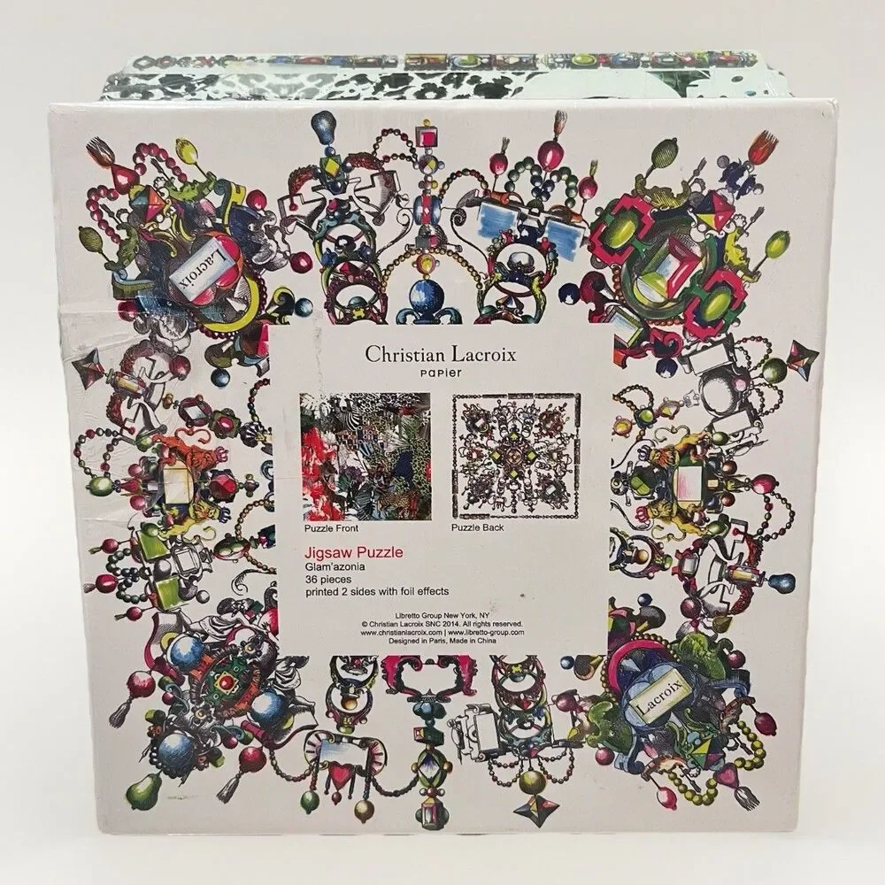 Christian Lacroix Glam’azonia Jigsaw Puzzle 36 Piece Double-Sided Puzzle New